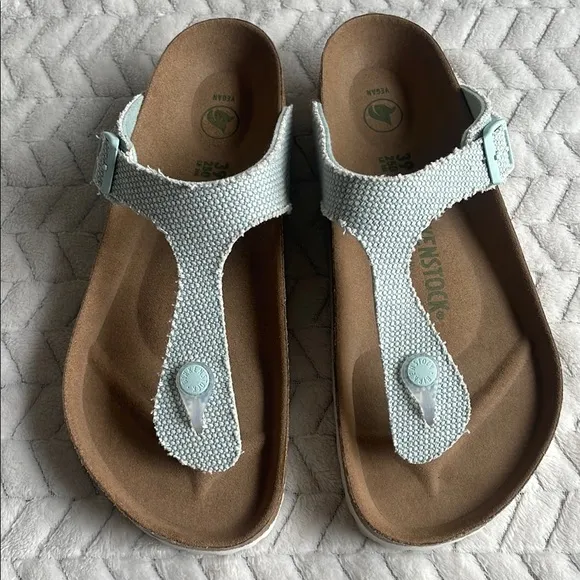 Birkenstock Light Blue Thong Sandals Size 39