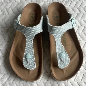 Birkenstock Light Blue Thong Sandals Size 39