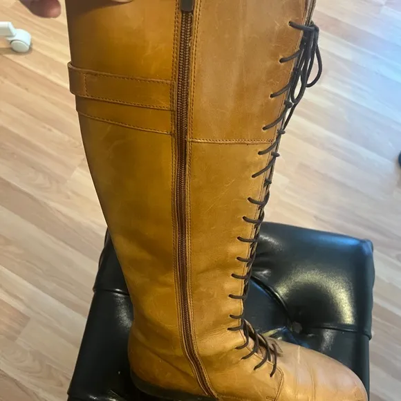 Birkenstock Longford Leather Lace Up Tall Boots