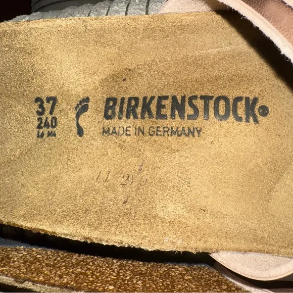 Birkenstock Madrid Sandals Size 6 US 37 EUR Copper Birko-Flor Rose Gold Germany