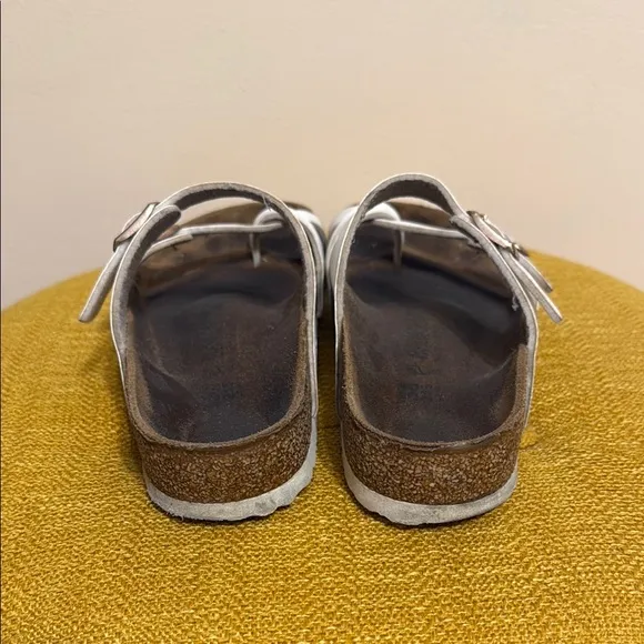 Birkenstock Mayari Burke-Flor White Sandals
