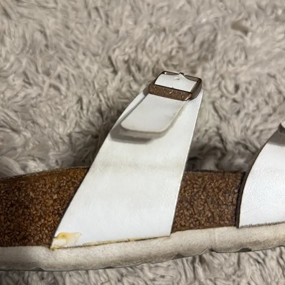 Birkenstock Mayari Burke-Flor White Sandals