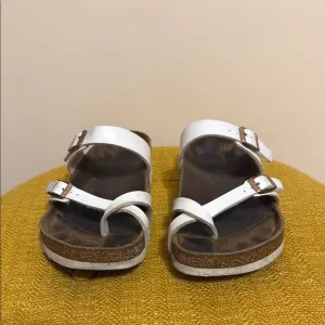 Birkenstock Mayari Burke-Flor White Sandals