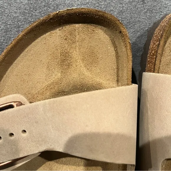 Birkenstock Men’s Arizona Soft Footbed Sandals Oiled Leather Tabacco Size 10 US