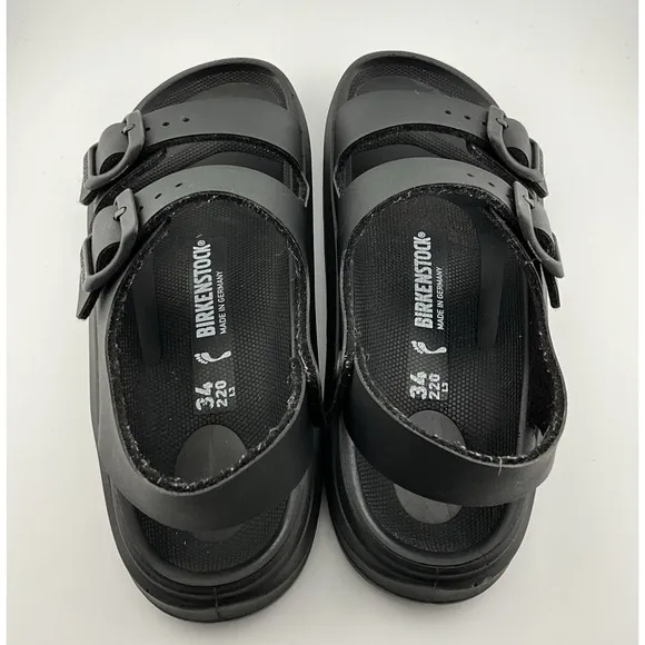 Birkenstock Mogami Sandals Kids Size EUR Size 34 US Size 3-3.5 Black Slingback