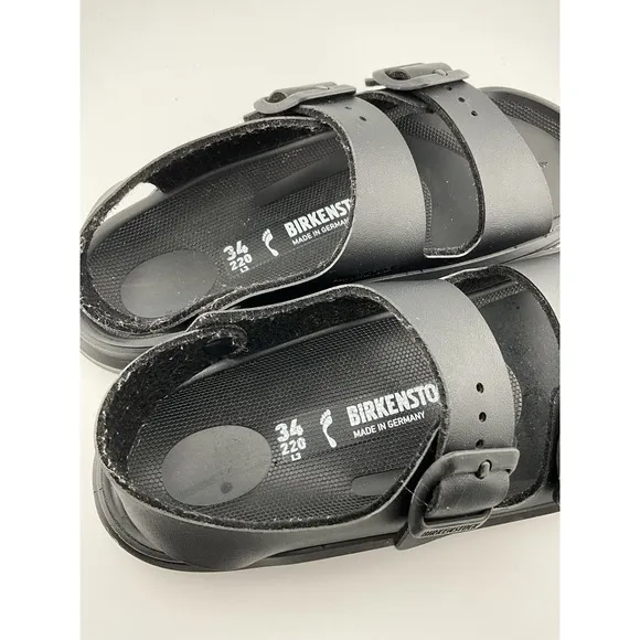 Birkenstock Mogami Sandals Kids Size EUR Size 34 US Size 3-3.5 Black Slingback