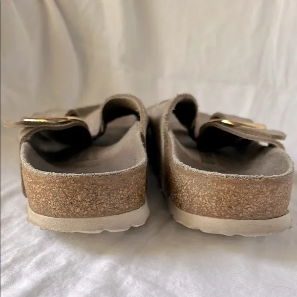 Birkenstock Tan Suede Sandals Sienna Big Buckle