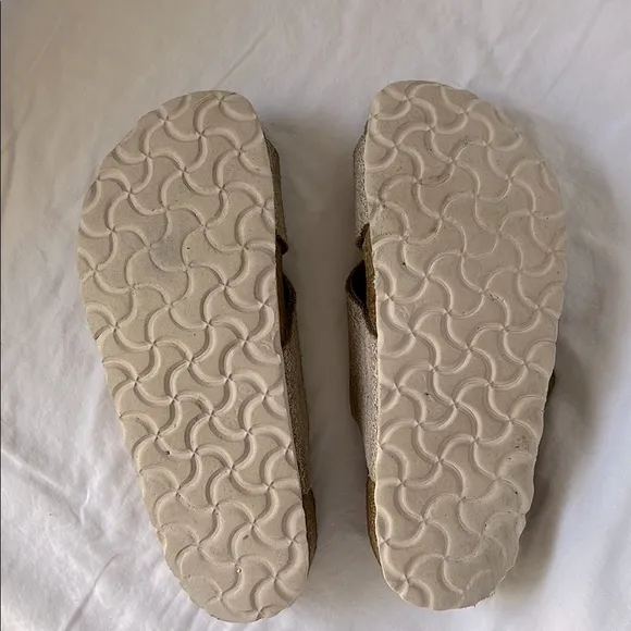 Birkenstock Tan Suede Sandals Sienna Big Buckle