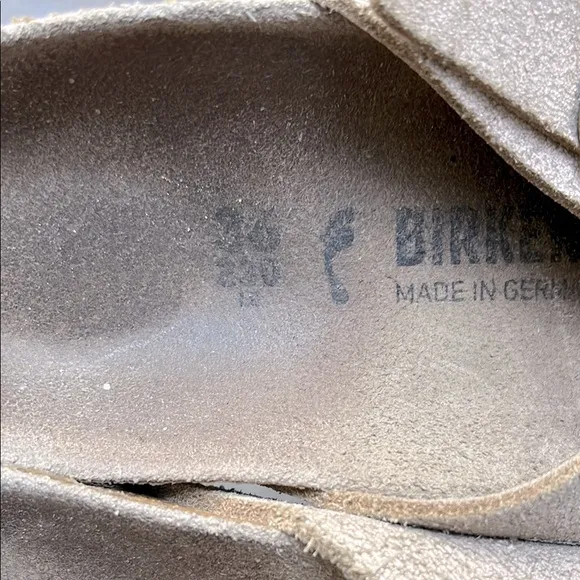 Birkenstock Tan Suede Sandals Sienna Big Buckle