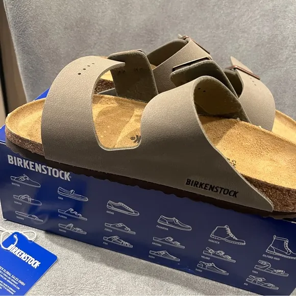 Birkenstock Women’s Arizona Sandals Stone Size 9 US 40 EU Narrow fit