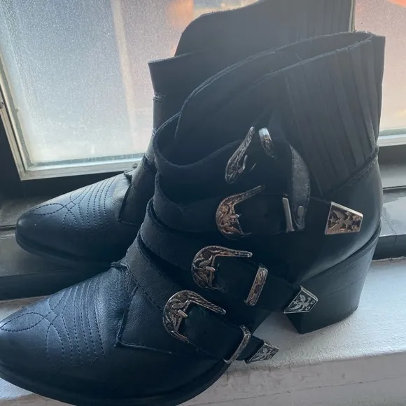 Black ankle boots