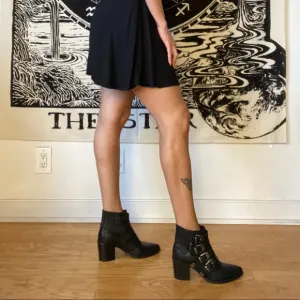 Black ankle boots