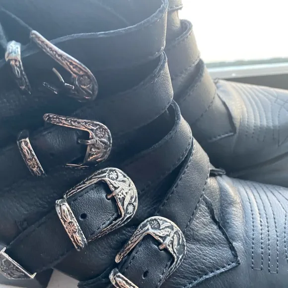 Black ankle boots