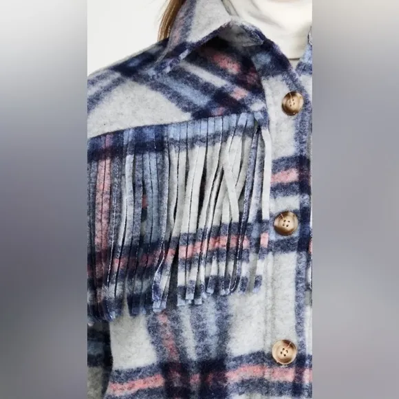 Blank NYC Women’s Plaid Jacket Shacket NWT NEW