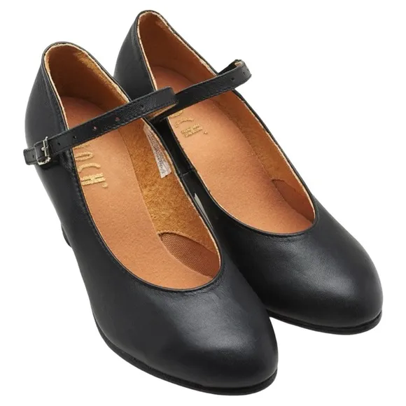 BLOCH Cabaret Character Shoes Black 2.5” Heel Leather Stage Theater