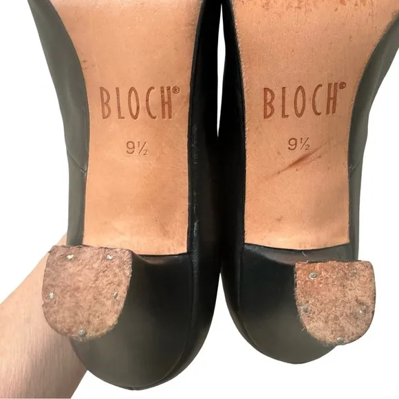 BLOCH Cabaret Character Shoes Black 2.5” Heel Leather Stage Theater
