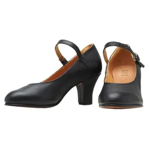 BLOCH Cabaret Character Shoes Black 2.5” Heel Leather Stage Theater