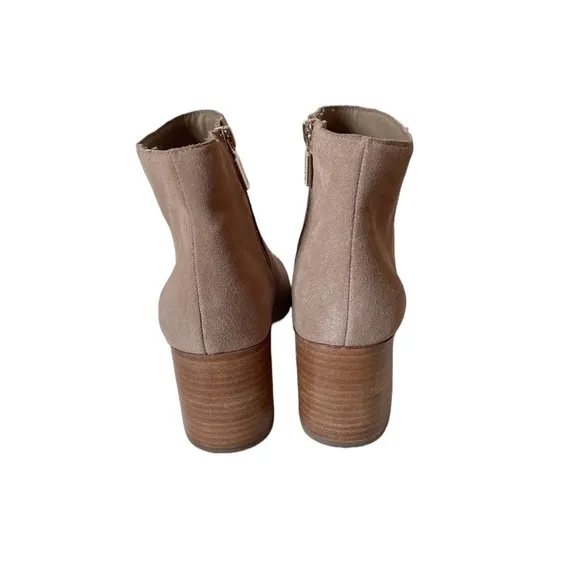 Blondo Tassel Waterproof tan ankle boots color mushroom size 8.5