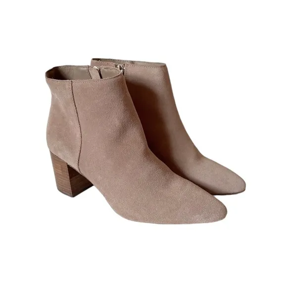 Blondo Tassel Waterproof tan ankle boots color mushroom size 8.5