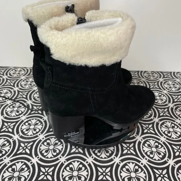 Blondo Women's Tia Booties Women's Shoes black/cream 9.5