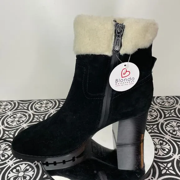 Blondo Women's Tia Booties Women's Shoes black/cream 9.5