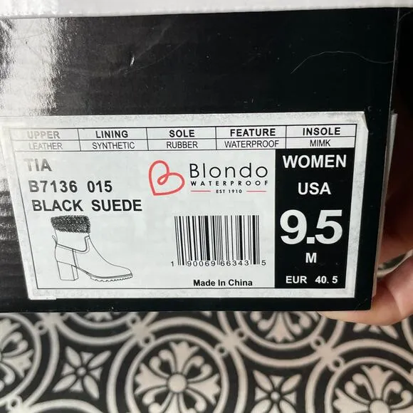 Blondo Women's Tia Booties Women's Shoes black/cream 9.5
