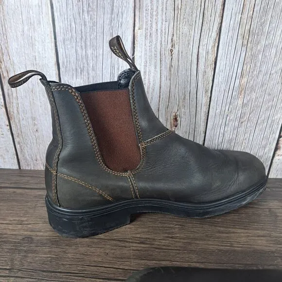 Blundstone 062 Stout Brown Chelsea Elastic Sided Dress Boots Men's US 10.5 AU9.5