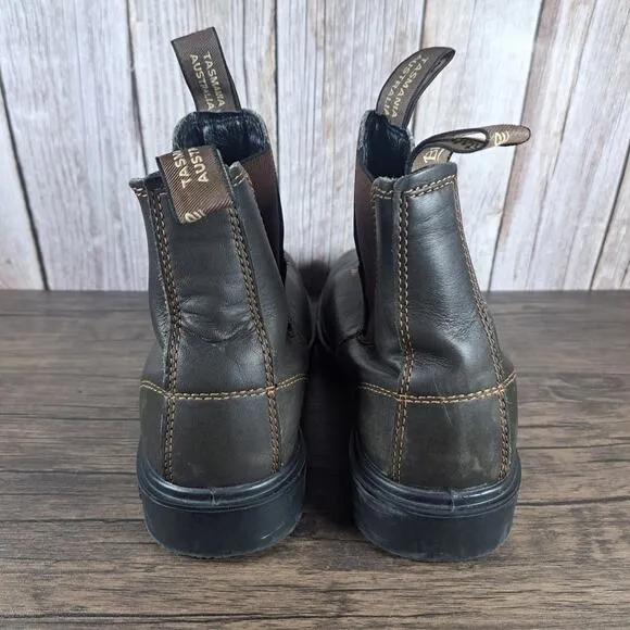 Blundstone 062 Stout Brown Chelsea Elastic Sided Dress Boots Men's US 10.5 AU9.5