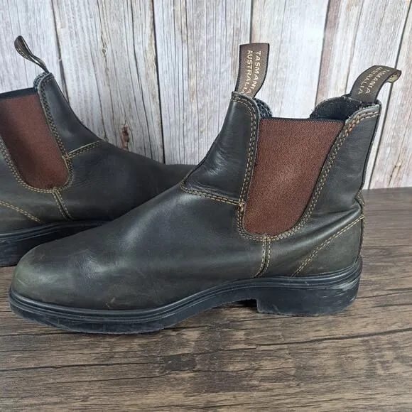 Blundstone 062 Stout Brown Chelsea Elastic Sided Dress Boots Men's US 10.5 AU9.5