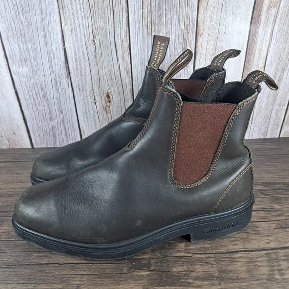 Blundstone 062 Stout Brown Chelsea Elastic Sided Dress Boots Men's US 10.5 AU9.5