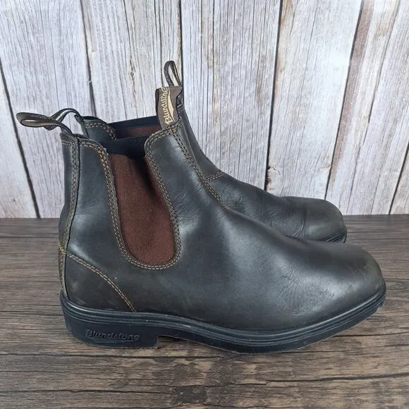 Blundstone 062 Stout Brown Chelsea Elastic Sided Dress Boots Men's US 10.5 AU9.5