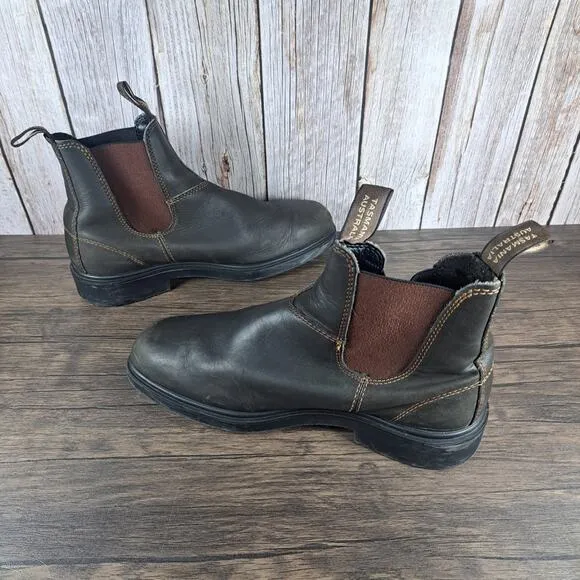 Blundstone 062 Stout Brown Chelsea Elastic Sided Dress Boots Men's US 10.5 AU9.5