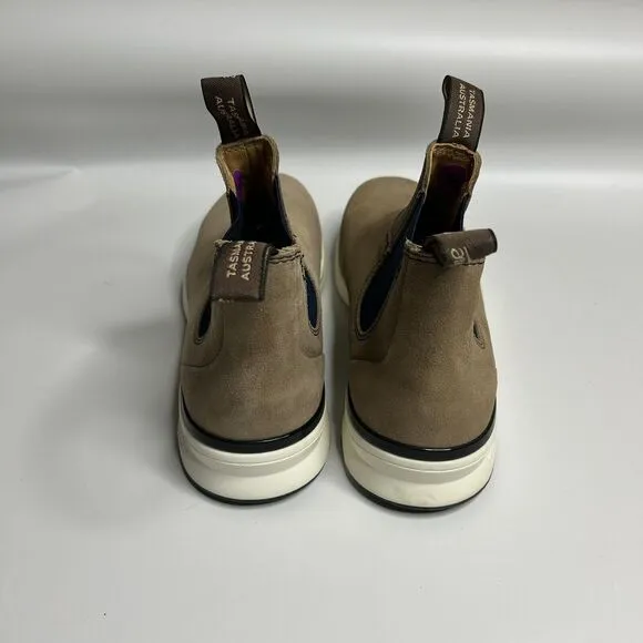 Blundstone 2146 Suede Chelsea Active Boots Sand Navy Mens US 8.5 Womens US 10.5
