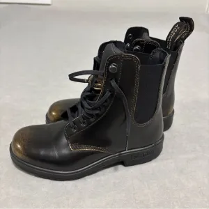 Blundstone Boots Women's 6.5 Lace Up Gore 2218 Black Gold Shimmer Leather NWOT
