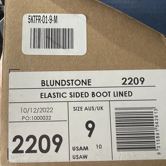 Blundstone Original 2209 Gray Denim Leather Suede Ankle Boots Size 10 M