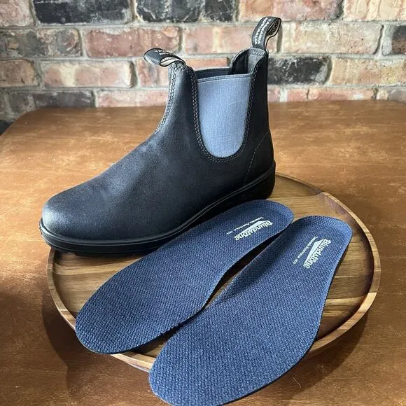 Blundstone Original 2209 Gray Denim Leather Suede Ankle Boots Size 10 M