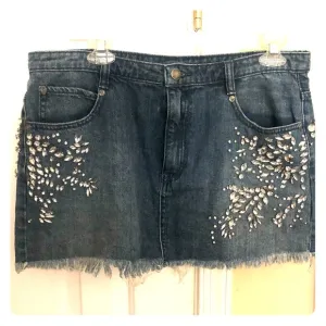 BNWOT FREE PEOPLE rhinestone mini skirt