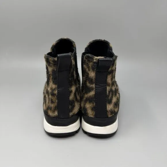 Boc Born Boots Women's 7 Leopard Print Kara Pull On Ankle Chelsea Booties New