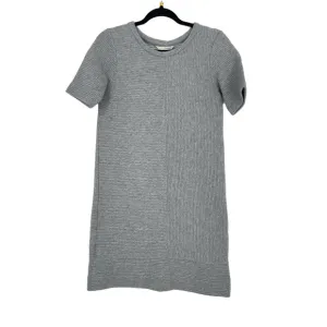 Boden Womens Grey Ottoman Ribbed Short Sleeve Knee Casual Length Dress Size 6