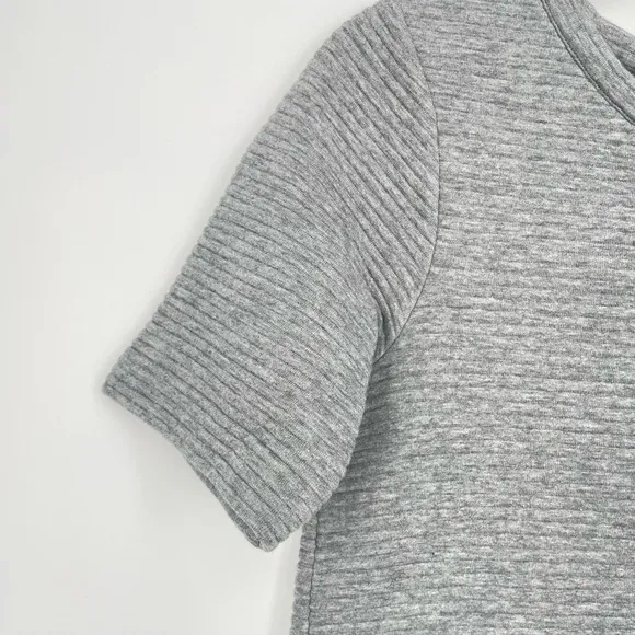 Boden Womens Grey Ottoman Ribbed Short Sleeve Knee Casual Length Dress Size 6
