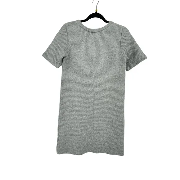 Boden Womens Grey Ottoman Ribbed Short Sleeve Knee Casual Length Dress Size 6