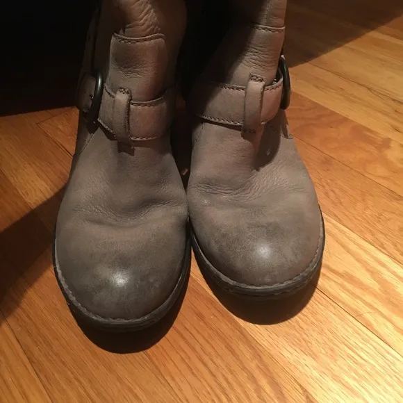 Born Boots - taupe leather knee high