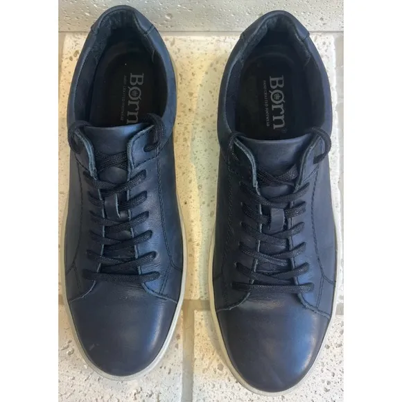 Born Men’s ALLEGHENY II Sneakers Navy Leather Lace Up Size 11.5