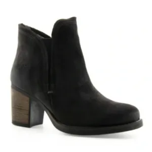 Bos. &amp; Co. Belfield Portugal Women's Black Suede Heeled Ankle Boots US 8.5 EU 39