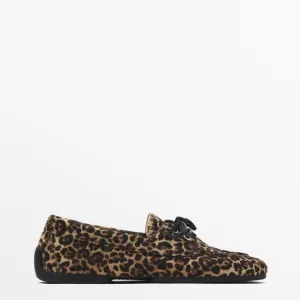 Brand New Massimo Dutti ANIMAL PRINT DECK SHOES / Size 9