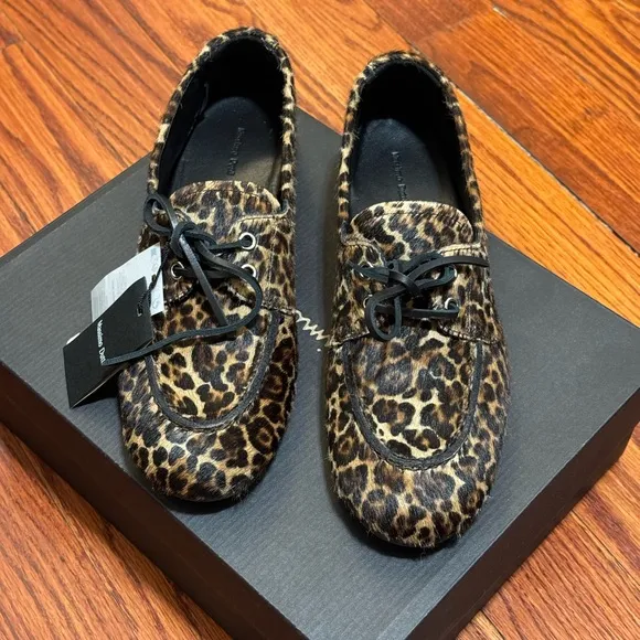 Brand New Massimo Dutti ANIMAL PRINT DECK SHOES / Size 9