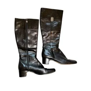 BRIGHTON TORCH GWEN BOOTS designer fashion leather boots size Medium 10 Black