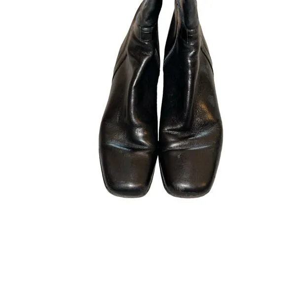 BRIGHTON TORCH GWEN BOOTS designer fashion leather boots size Medium 10 Black