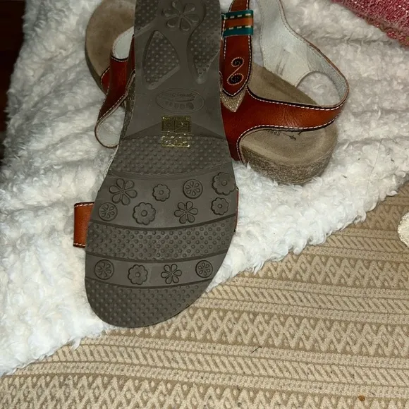 Brown and Teal  Sandals women’s