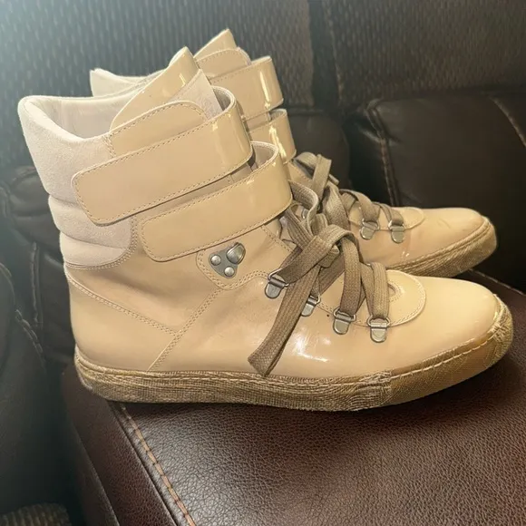 Brunello Cucinelli Womens Patent Leather Ankle Boots